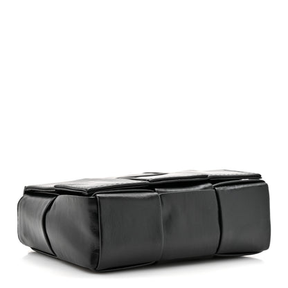 Bottega Veneta Paper Calfskin Maxi Intreccio Extra Mini Cassette Crossbody Bag Black 4 of 10