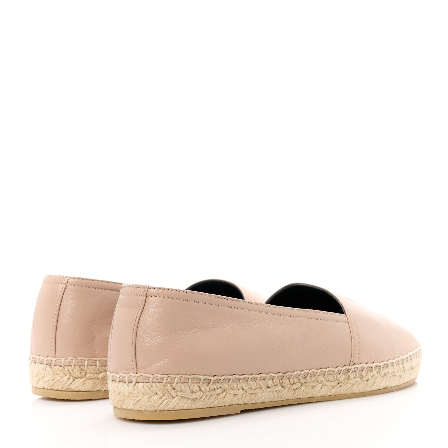 Saint Laurent Lambskin Monogram Espadrilles 40 Nude 4 of 8