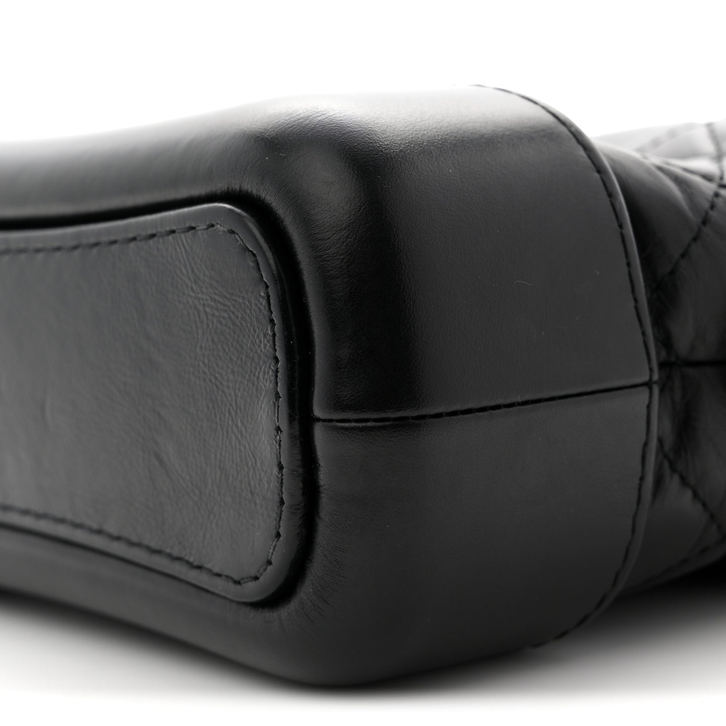 Aged Calfskin Quilted Small Gabrielle Hobo So Black