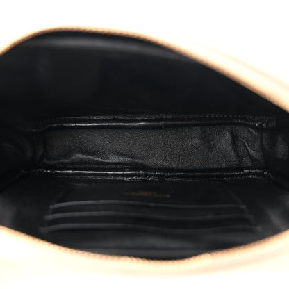 Saint Laurent Grain De Poudre Matelasse Monogram Mini Lou Camera Bag Dark Beige 5 of 10