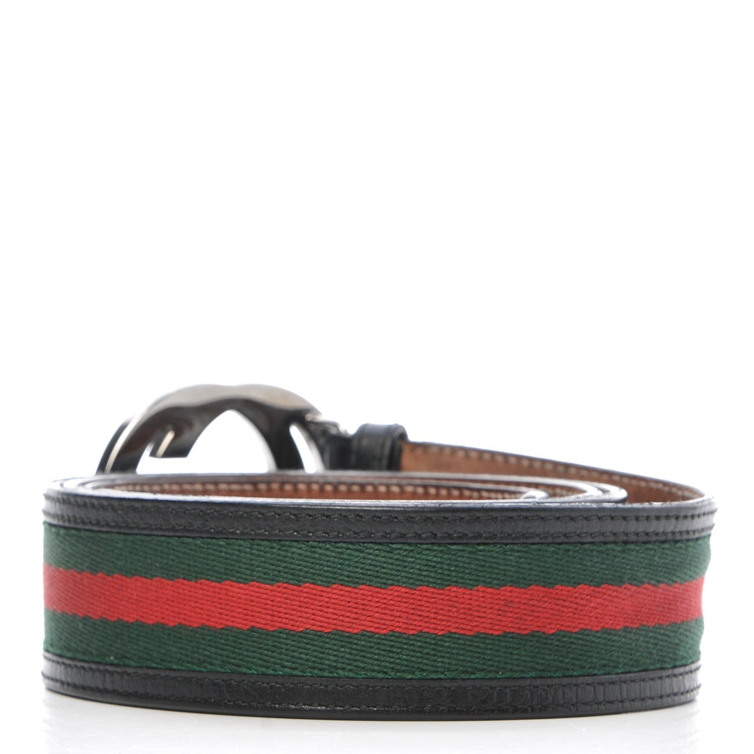 Gucci Calfskin Web Interlocking G Belt 105 42 Black 3 of 6