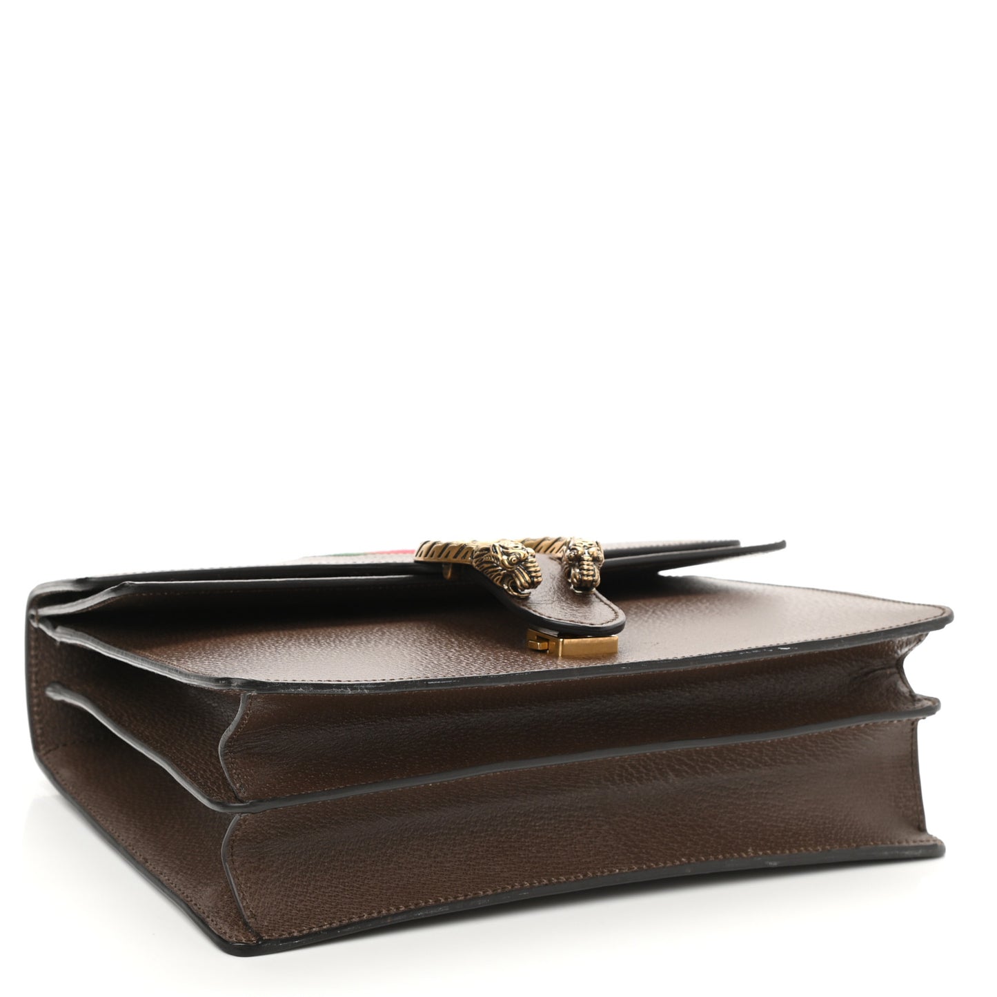 Textured Calfskin Web Medium Dionysus Shoulder Bag New Acero