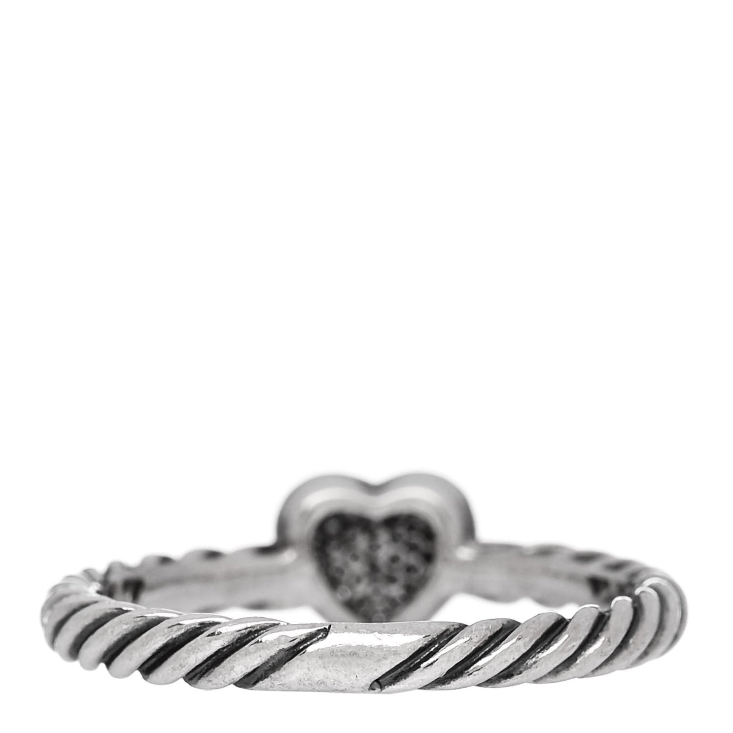 Sterling Silver Diamond Cable Classics Heart Ring 50 5.5