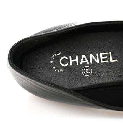 Chanel Crinkled Calfskin Chain CC Mocassin Loafers 40 Black 8 of 11