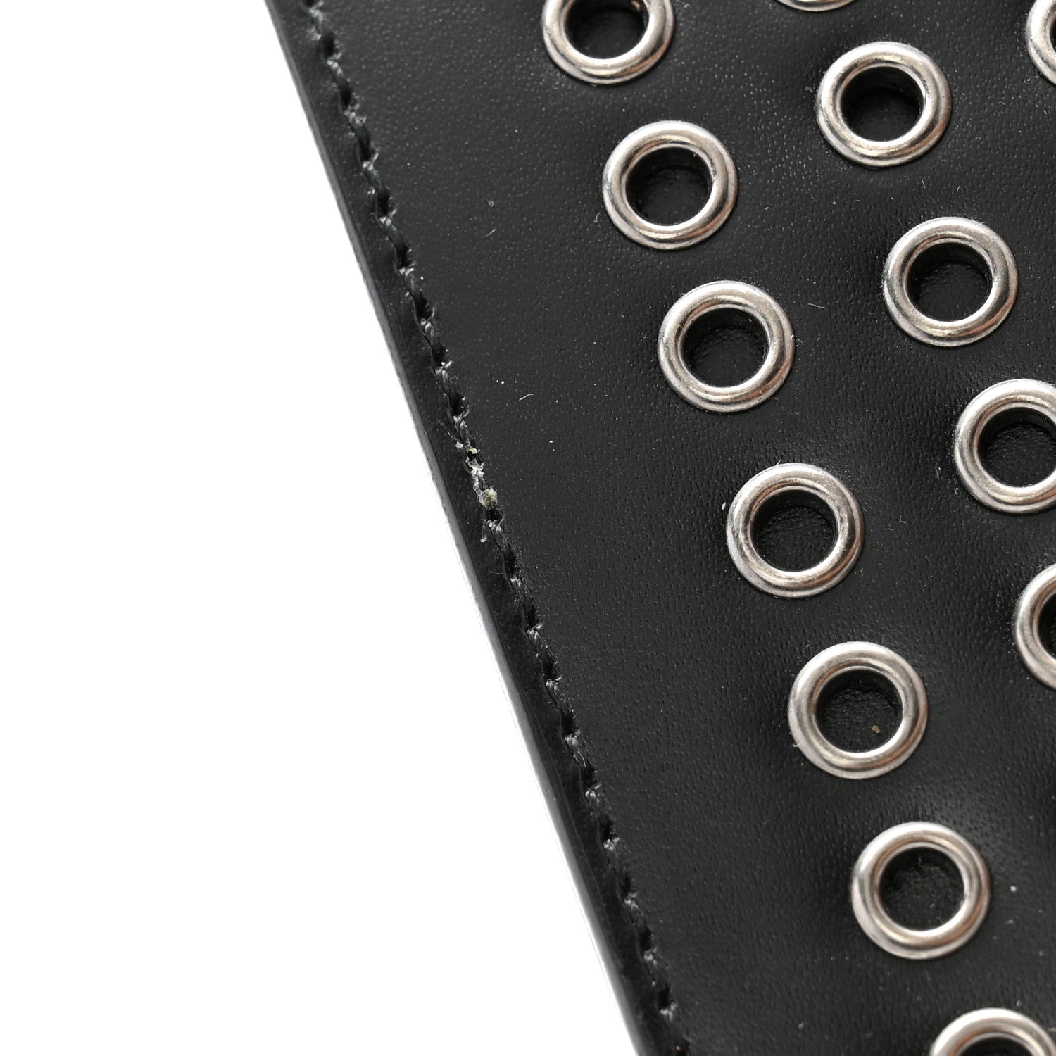 Alaia Calfskin Grommet Studded Clutch Black 10 of 10