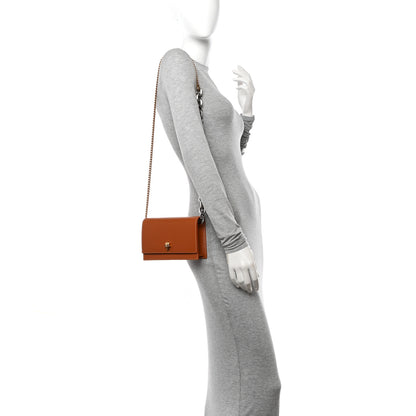 Alexander McQueen Calfskin Mini Skull Chain Crossbody Bag Caramel Tan 2 of 11