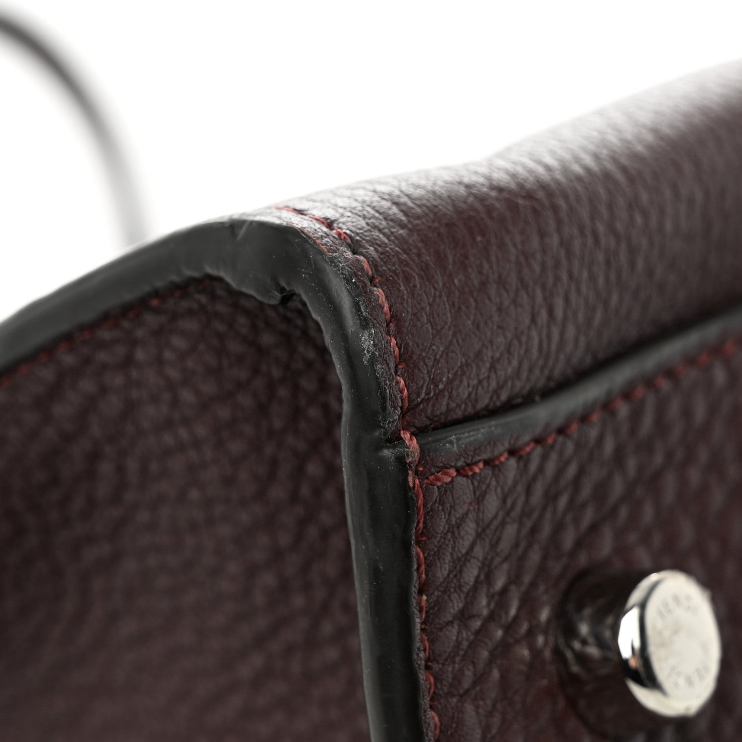 Fendi Cuoio Romano Peekaboo I SEE U Forty8 Satchel Granata 11 of 11