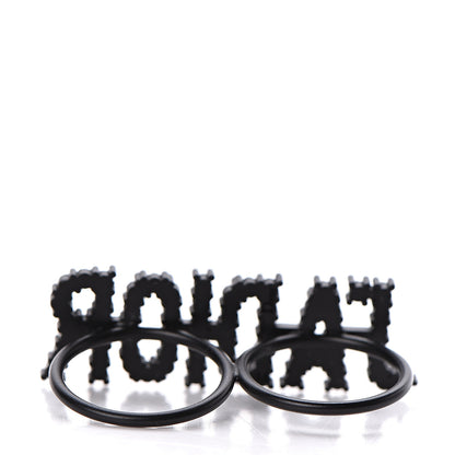 Christian Dior Crystal J'Adior Double Ring M Black 3 of 4
