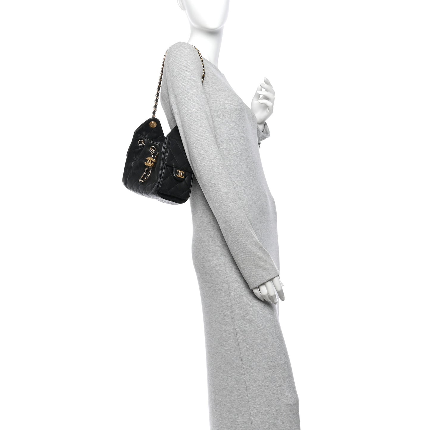 Caviar Quilted Mini Chanel 25 Handbag Black