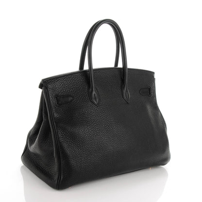 Hermes Taurillon Clemence Birkin 35 Black 3 of 24