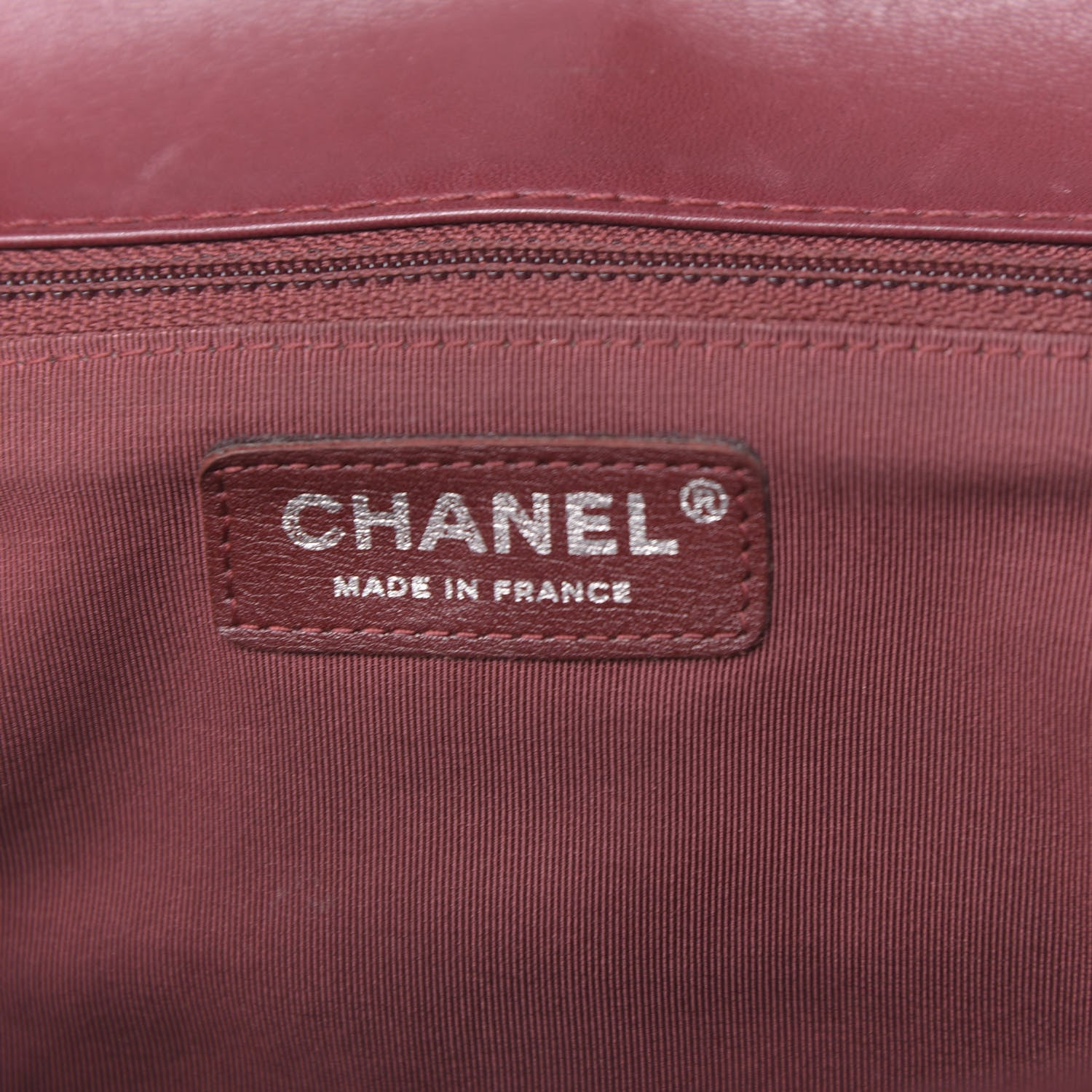 Chanel Lambskin Chevron Quilted Medium Surpique Flap Dark Red 6 of 10