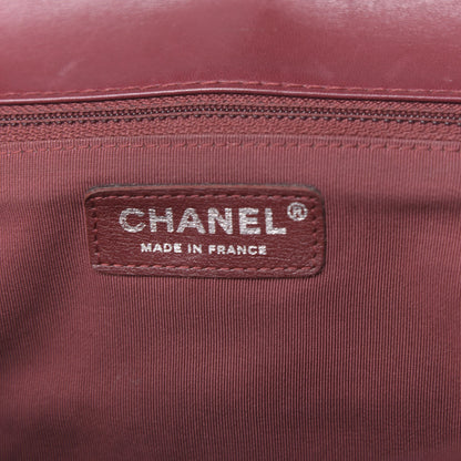 Chanel Lambskin Chevron Quilted Medium Surpique Flap Dark Red 6 of 10