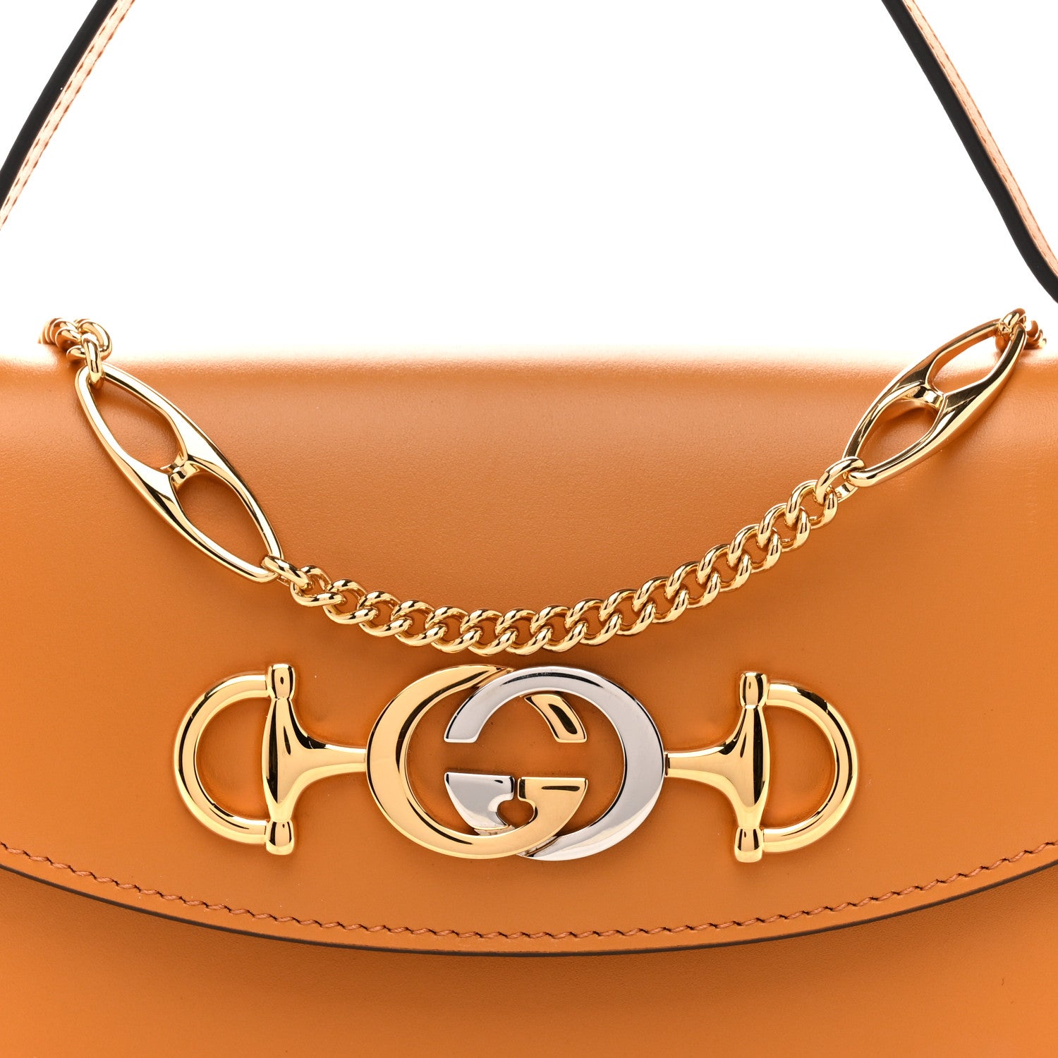 Gucci Shibuya Calfskin Mini Zumi Shoulder Bag Sun Oil 8 of 10