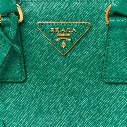Prada Saffiano Mini Galleria Double Zip Tote Biliardo 9 of 13