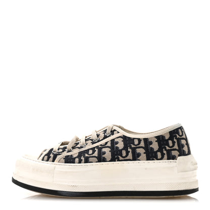 Christian Dior Canvas Oblique Walk 'N' Dior Platform Sneakers 37 Deep Blue 1 of 8