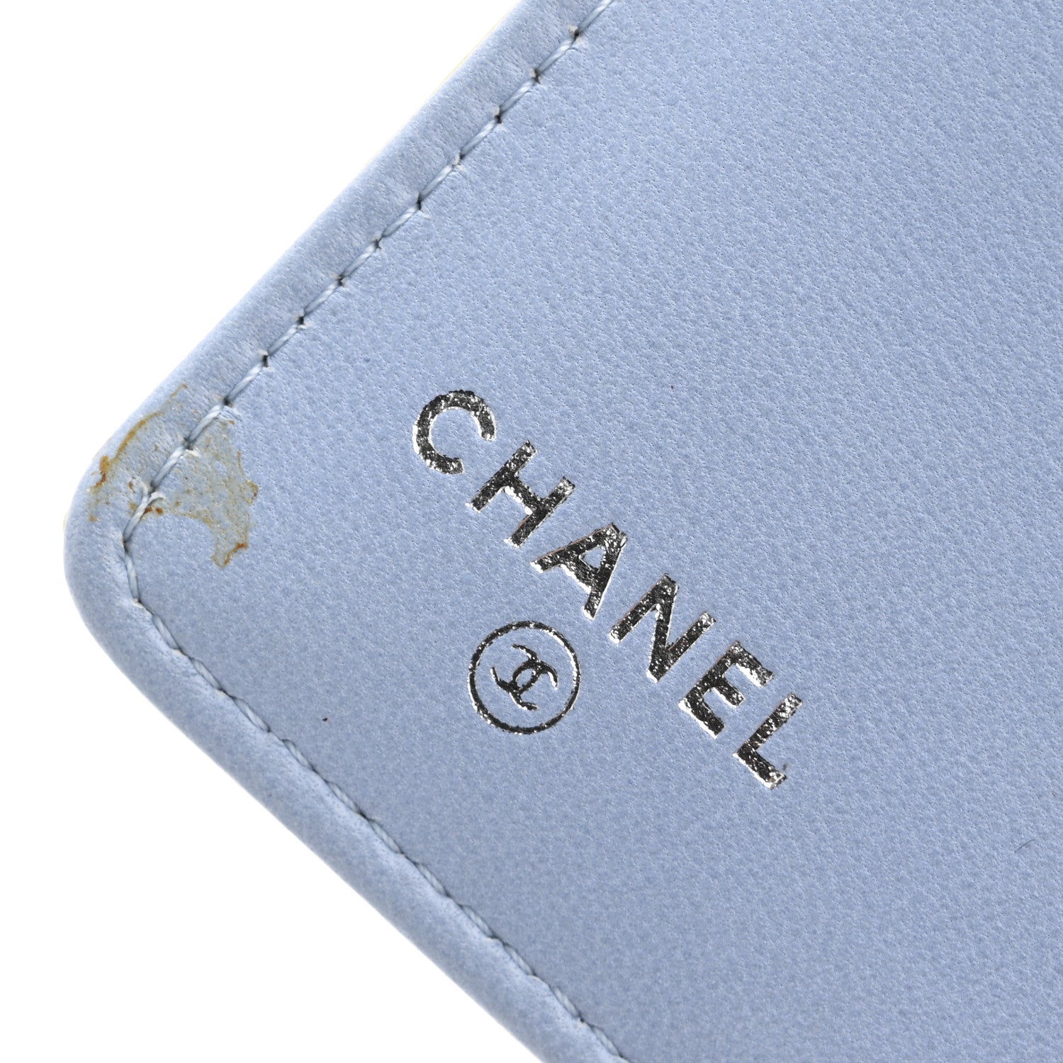 Chanel Patent Calfskin Lucky Symbols Yen Wallet Light Blue 9 of 13