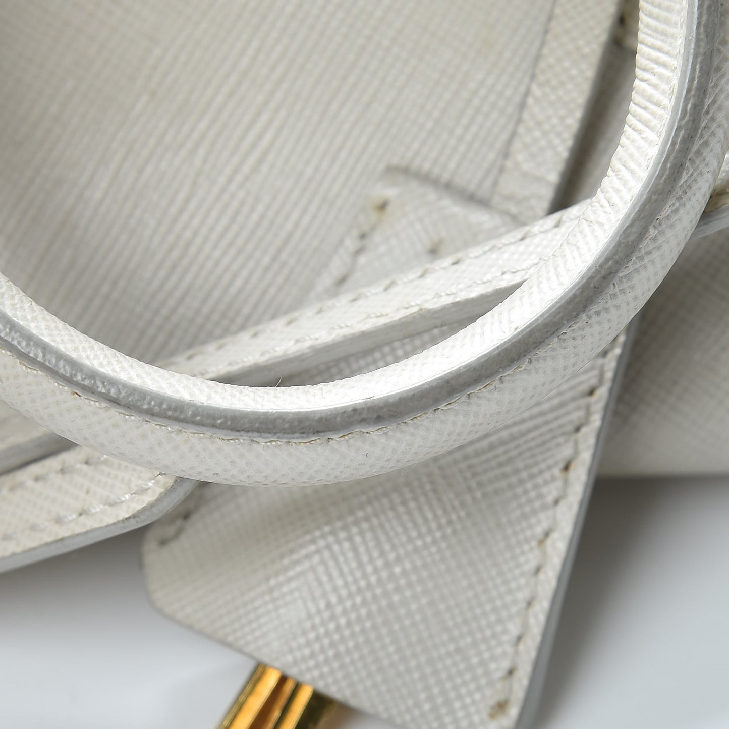 Saffiano Lux Mini Top Handle Crossbody Talco