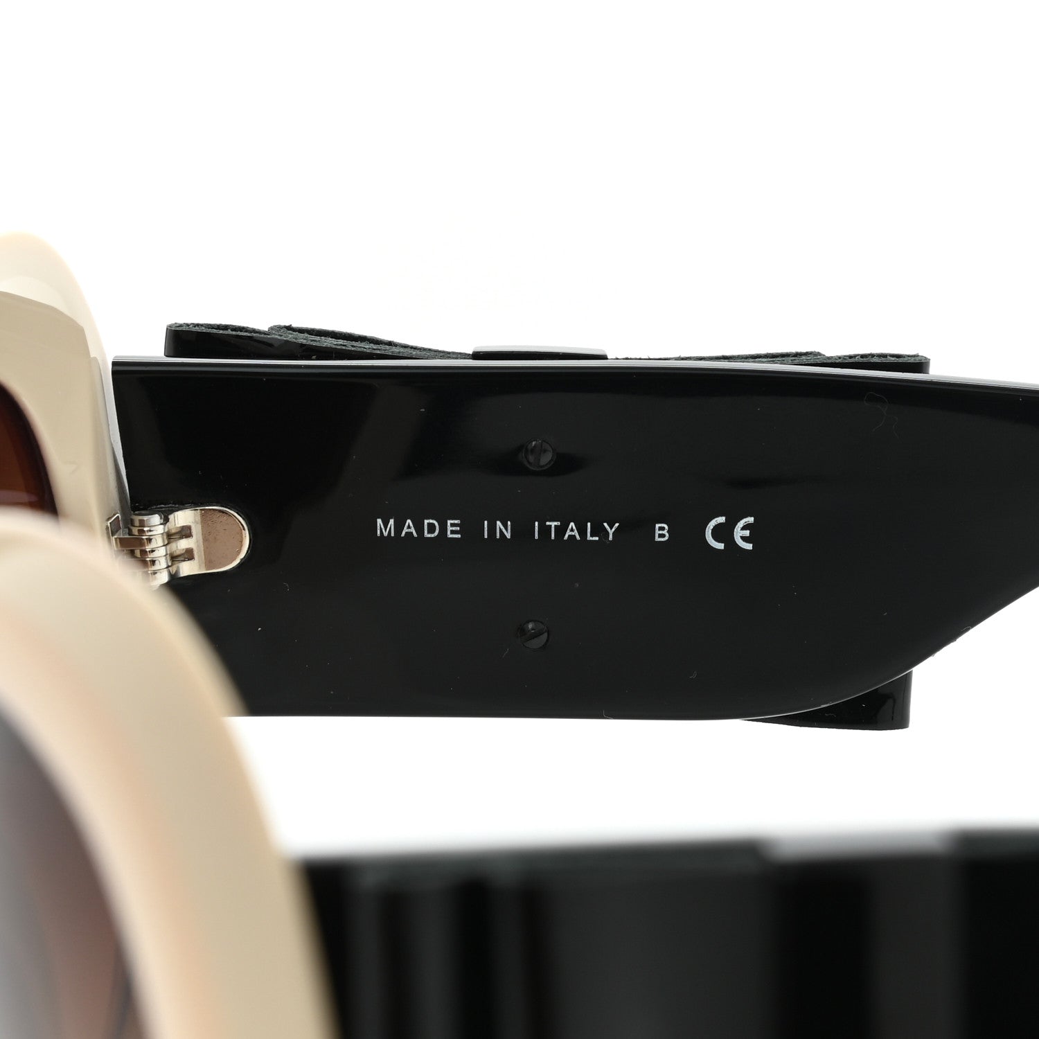 Chanel Acetate Patent CC Bow Sunglasses 5282-Q Beige Black 7 of 8