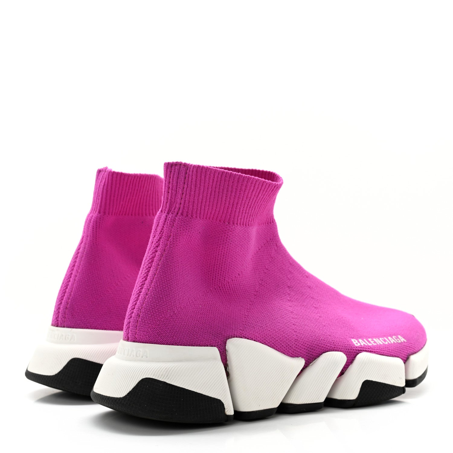 Balenciaga Technical 3D Recycled Knit Womens Speed 2.0 Sneakers 36 Pink White 4 of 14
