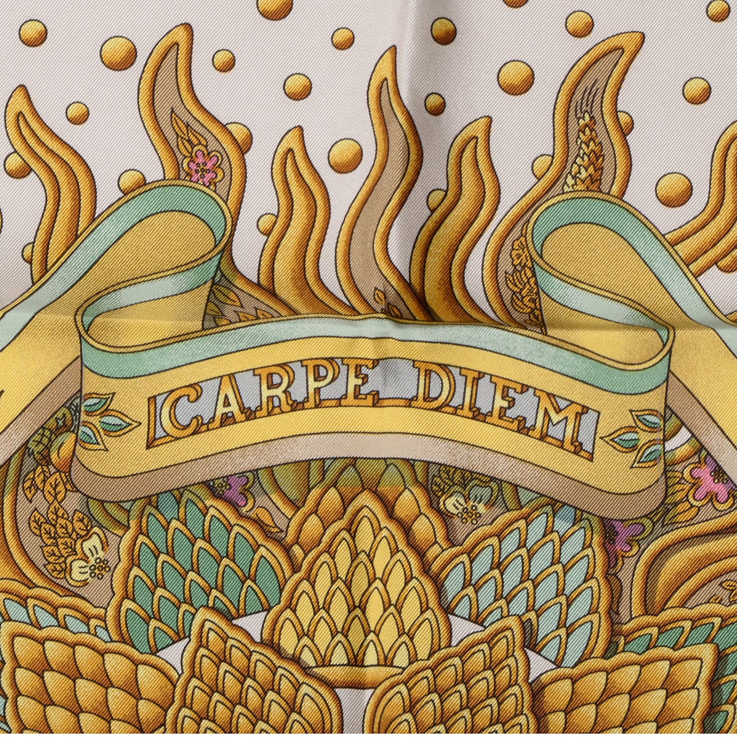 Hermes Silk Carpe Diem Scarf 90 4 of 6