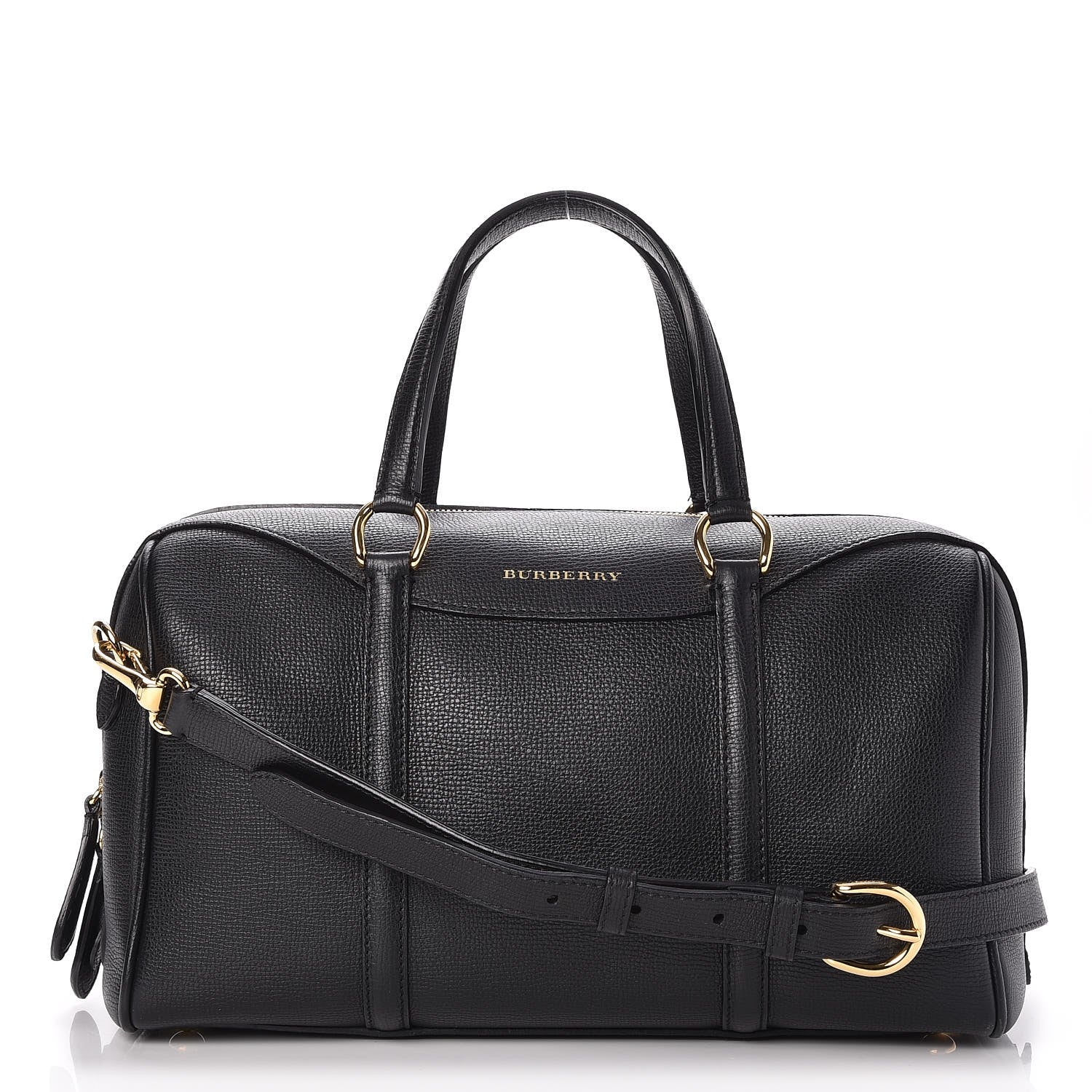 Burberry Derby Calfskin Medium Alchester Bowling Bag Black 1 of 10