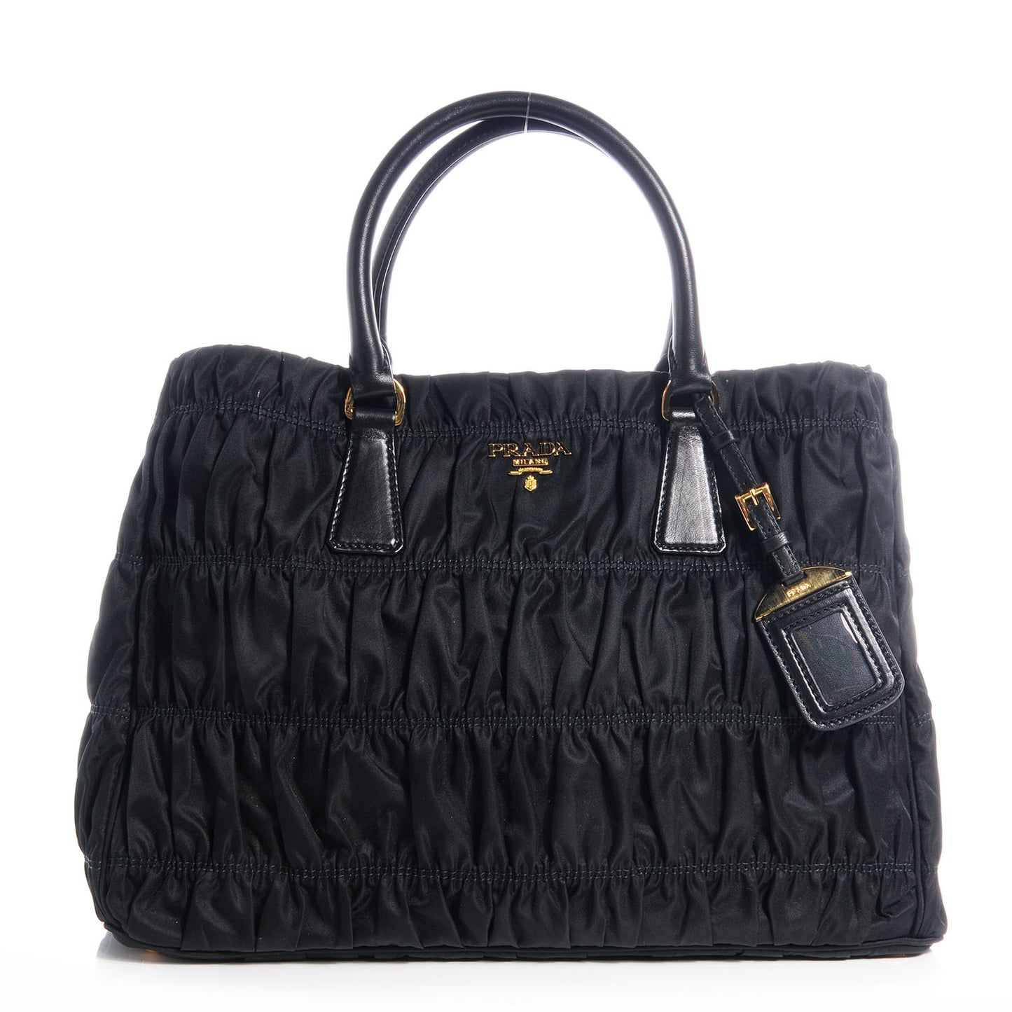 Tessuto Nylon Gaufre Tote Nero Black