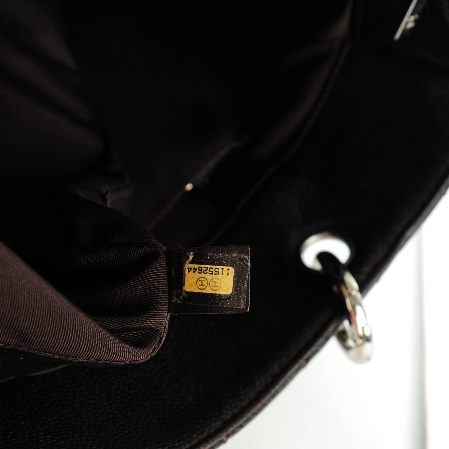 Caviar Quilted Grand Shopping Tote GST Dark Brown