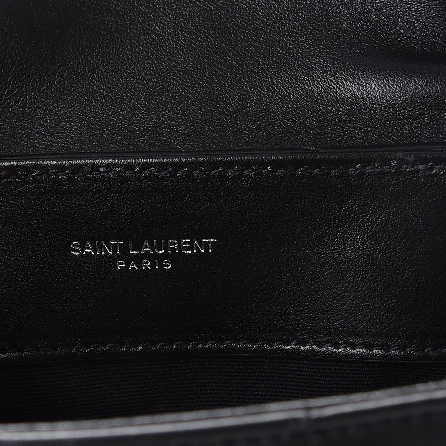 Saint Laurent Calfskin Y Quilted Monogram Small Loulou Chain Satchel Black 6 of 7