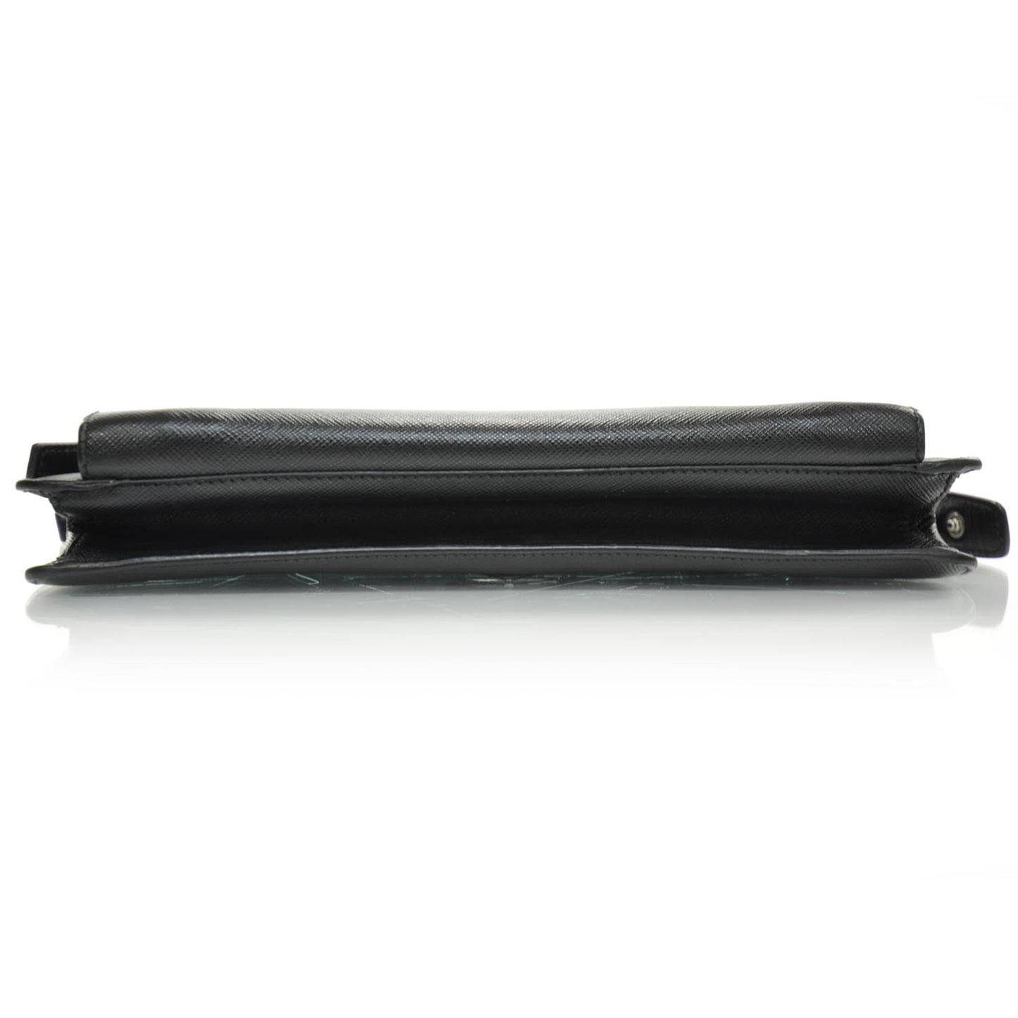 Saffiano Passport Wallet Travel Bag Black