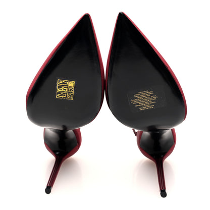 Saint Laurent Crepe Satin Zoe 105 Slingback Pump 38.5 Butternut 6 of 9