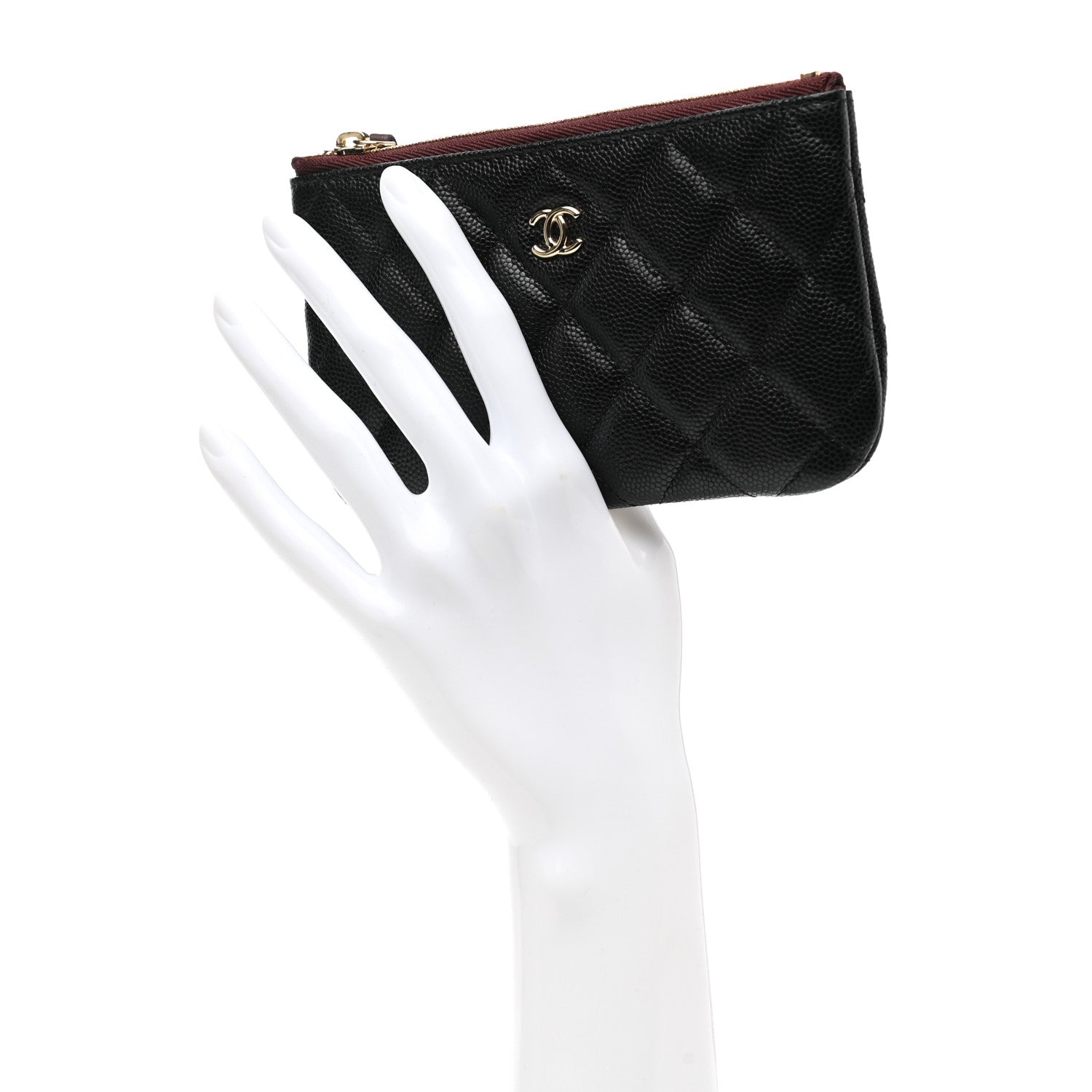 Chanel Caviar Quilted Small Cosmetic Case Black 3 of 9