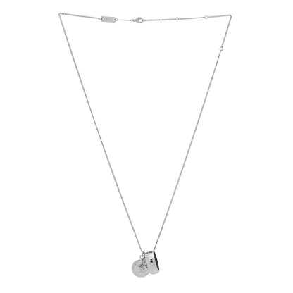 Louis Vuitton Zamac Palladium Monogram Charms Necklace Silver 4 of 6
