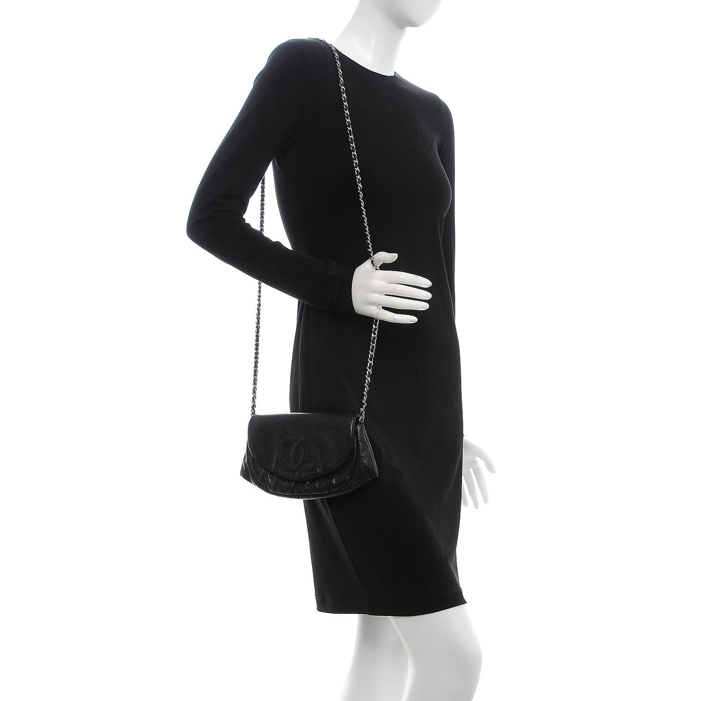Caviar Half Moon Wallet On Chain WOC Black