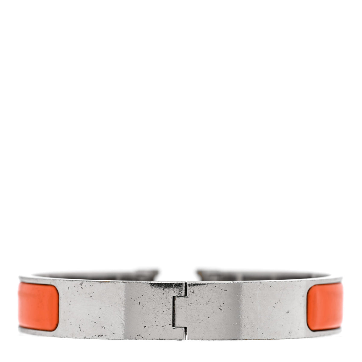 Hermes Enamel Narrow Clic Clac H Bracelet GM Orange 3 of 4