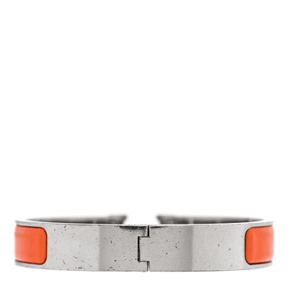 Hermes Enamel Narrow Clic Clac H Bracelet GM Orange 3 of 4