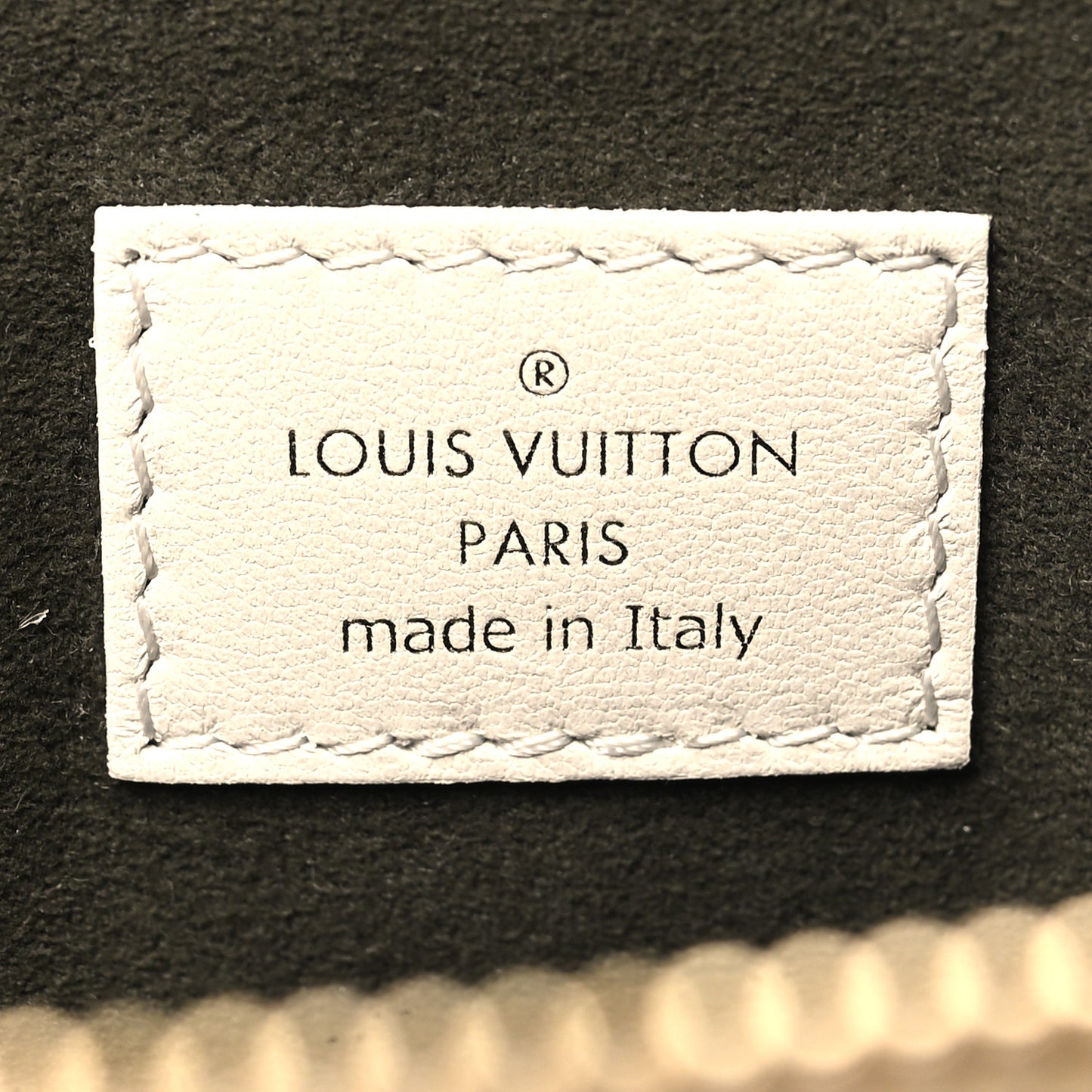 Lambskin Embossed Monogram Coussin PM Cream