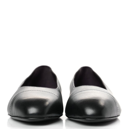 Chanel Lambskin Cap Toe Ballerina Flats 40.5 Black 2 of 11