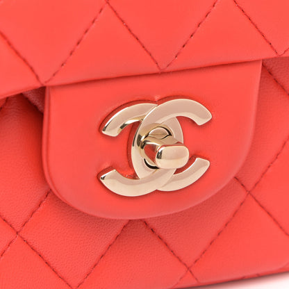 Chanel Lambskin Quilted Medium Double Flap Red 12 of 14