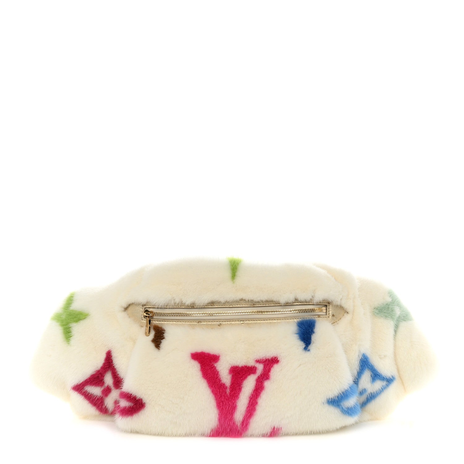Louis Vuitton LV X TM Mink Ostrich Monogram Bum Bag White Multicolor 1 of 9
