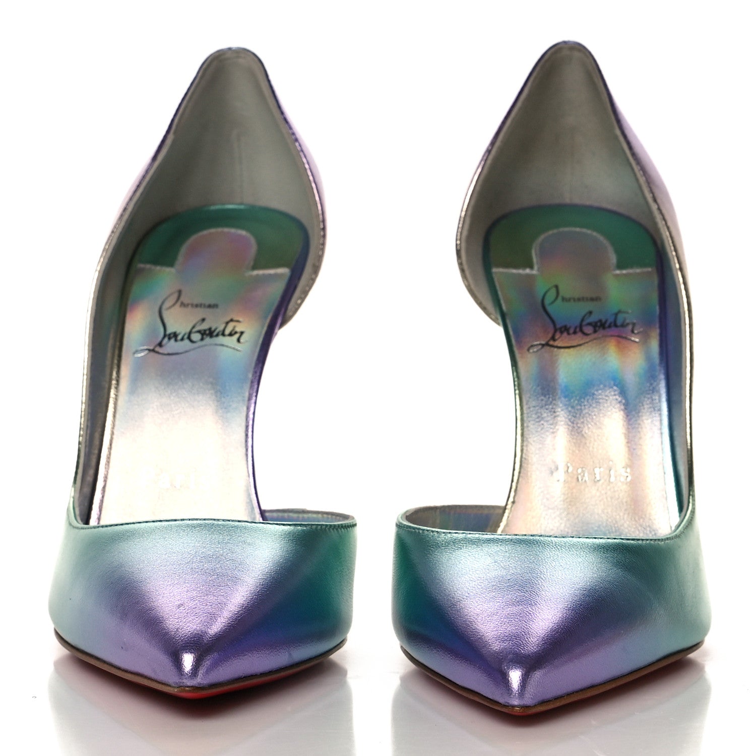 Christian Louboutin Iridescent Nappa Lam Licorne Iriza 100 Pumps 38 Multicolor 2 of 8