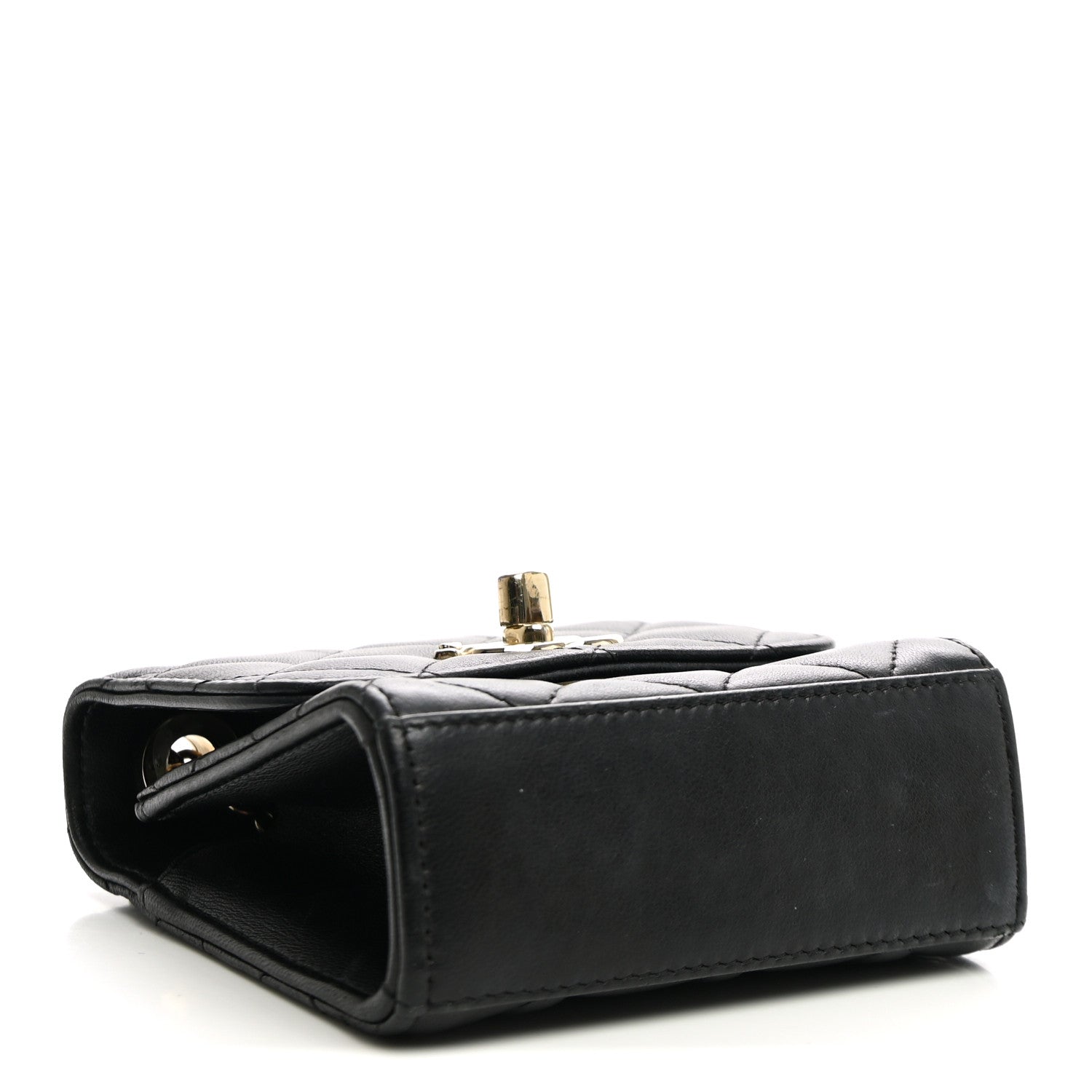 Chanel Lambskin Quilted Mini Trendy CC Clutch With Chain Black 4 of 10