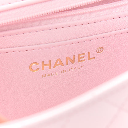 Chanel Lambskin Quilted Mini Top Handle Rectangular Flap Light Pink 6 of 9