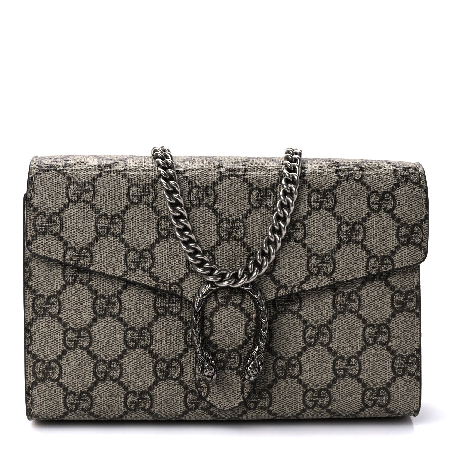 Gucci GG Supreme Monogram Mini Dionysus Chain Wallet Beige Taupe 1 of 8