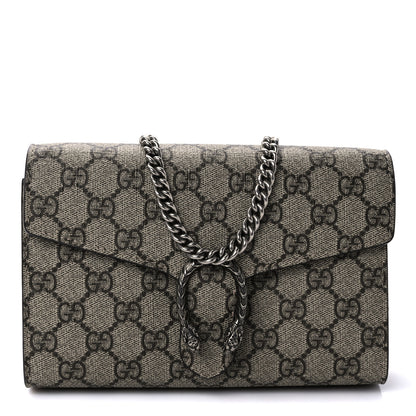 Gucci GG Supreme Monogram Mini Dionysus Chain Wallet Beige Taupe 1 of 8