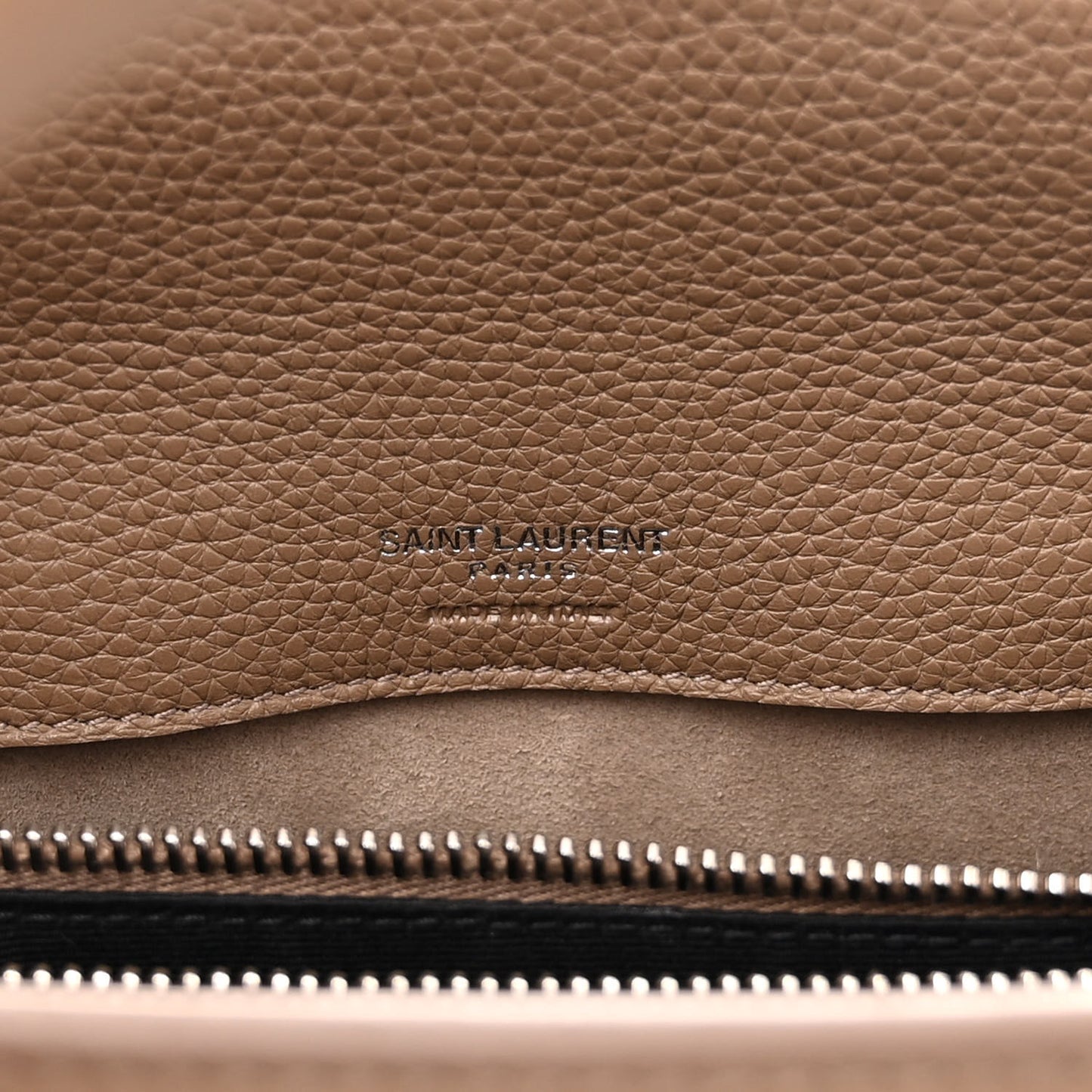 Grained Calfskin Baby Sac De Jour Souple Taupe