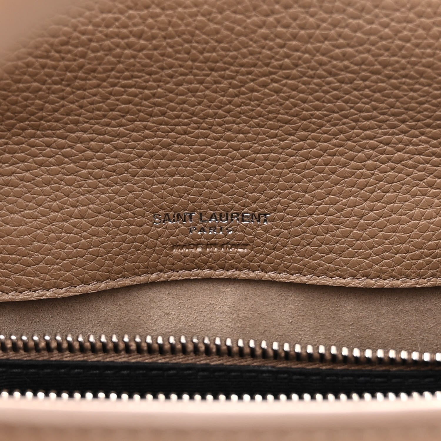 Saint Laurent Grained Calfskin Baby Sac De Jour Souple Taupe 6 of 15