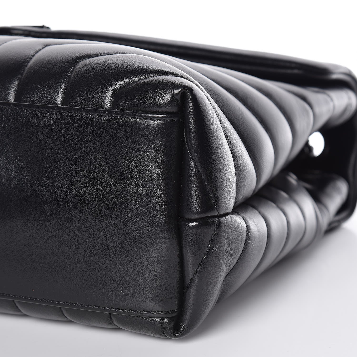 Saint Laurent Calfskin Y Quilted Monogram Medium Loulou Chain Satchel Black 10 of 11