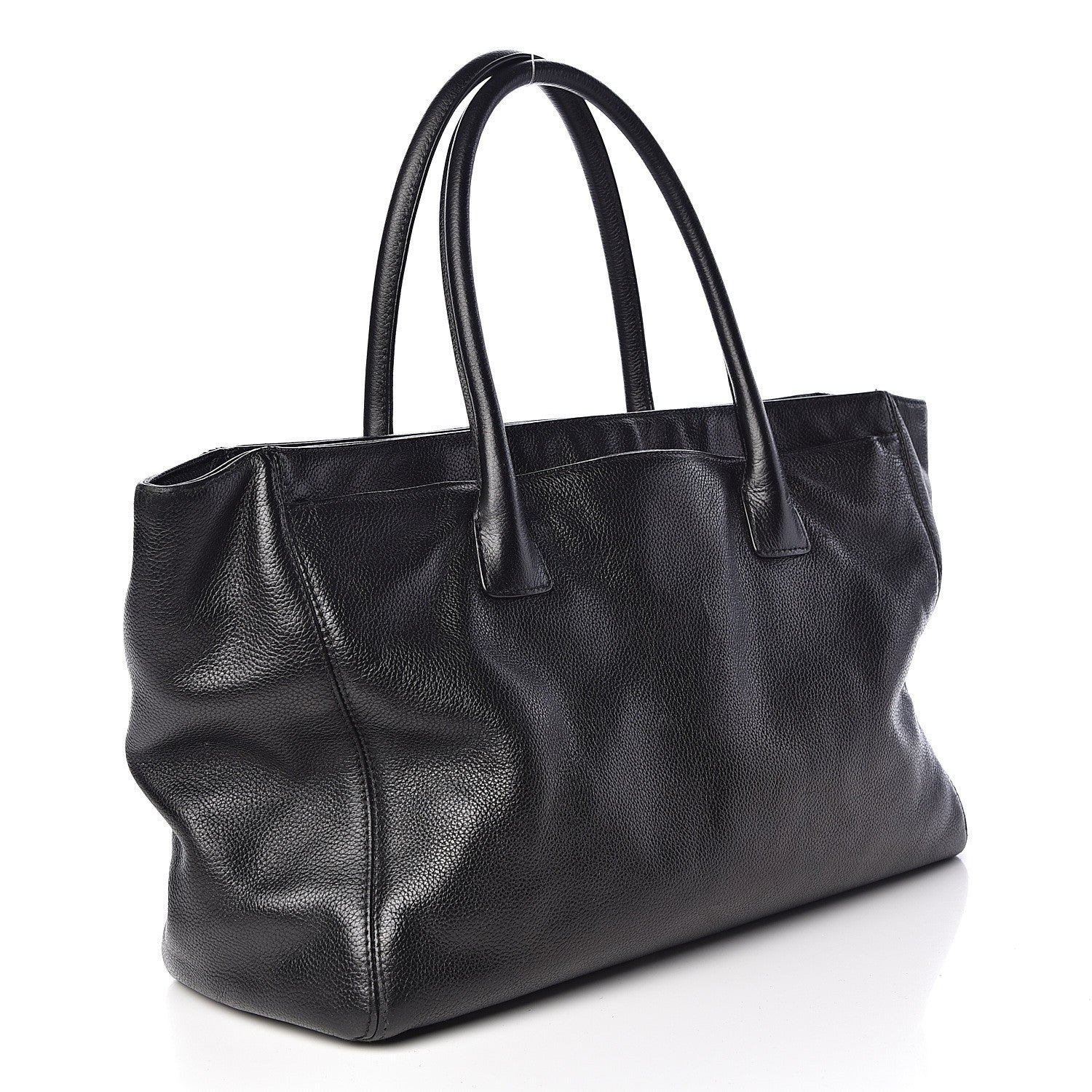 Chanel Calfskin Cerf Executive Shopper Tote Black 3 of 11