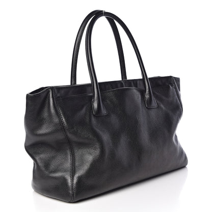 Chanel Calfskin Cerf Executive Shopper Tote Black 3 of 11