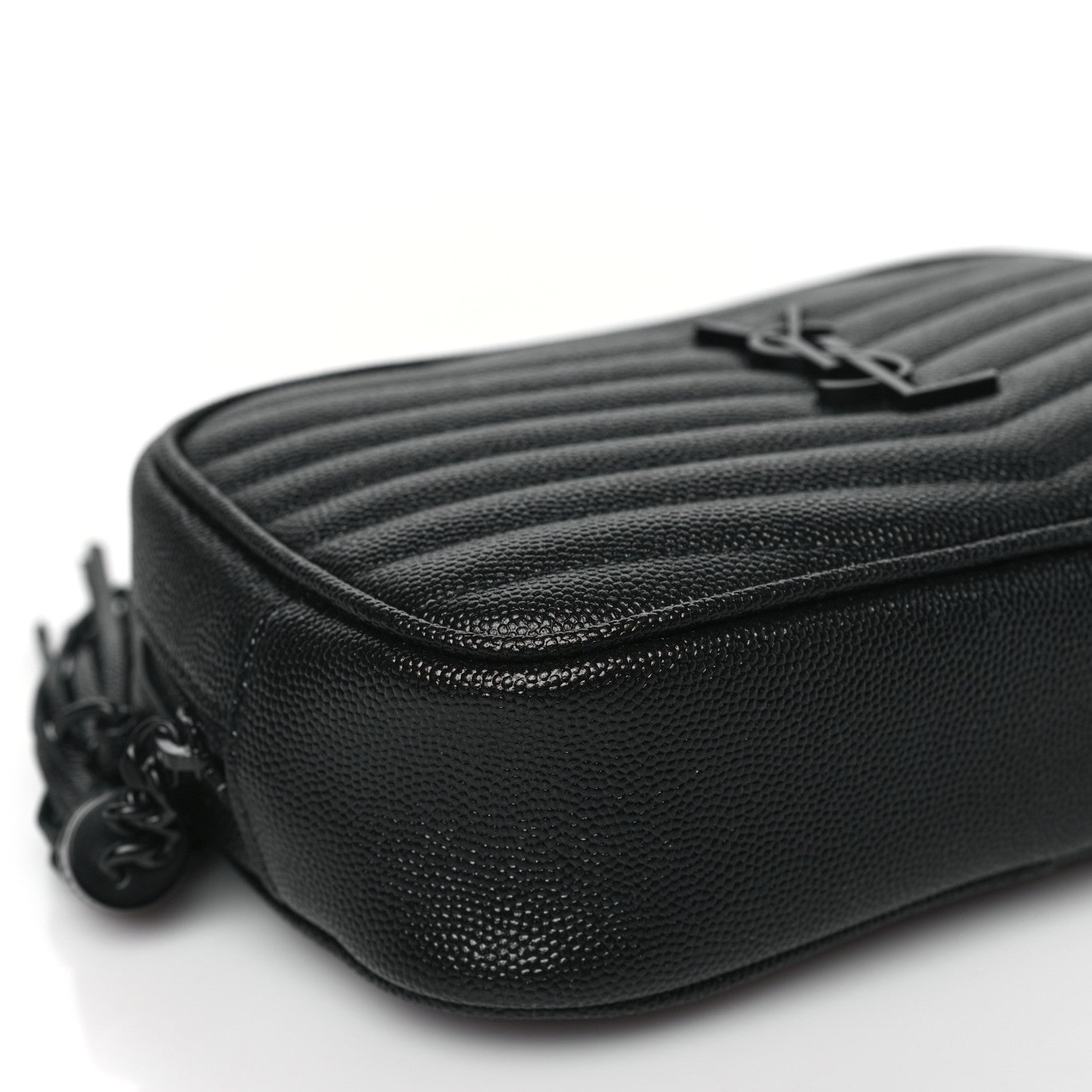 Saint Laurent SAINT LAURENT Grain De Poudre Matelasse Monochrome Monogram Mini Lou Camera Bag Black 8 of 9